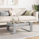 vidaXL szürke sonoma végtelen hatású LED-es dohányzóasztal 70x53x30 cm