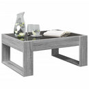 vidaXL szürke sonoma végtelen hatású LED-es dohányzóasztal 70x53x30 cm