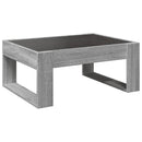 vidaXL szürke sonoma végtelen hatású LED-es dohányzóasztal 70x53x30 cm