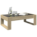 vidaXL sonoma tölgy végtelen hatású LED-es dohányzóasztal 90x53x30 cm