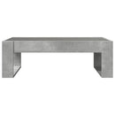 vidaXL betonszürke végtelen hatású LED-es dohányzóasztal 90x53x30 cm