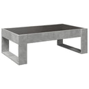 vidaXL betonszürke végtelen hatású LED-es dohányzóasztal 90x53x30 cm