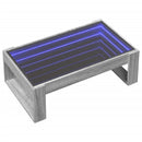 vidaXL szürke sonoma végtelen hatású LED-es dohányzóasztal 90x53x30 cm