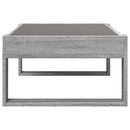 vidaXL szürke sonoma végtelen hatású LED-es dohányzóasztal 90x53x30 cm