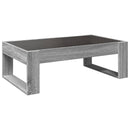 vidaXL szürke sonoma végtelen hatású LED-es dohányzóasztal 90x53x30 cm