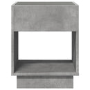 vidaXL betonszürke végtelen hatású LED-es dohányzóasztal 40x40x50 cm