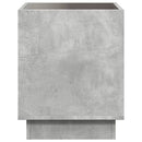 vidaXL betonszürke végtelen hatású LED-es dohányzóasztal 40x40x50 cm