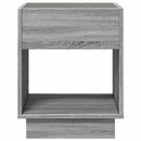 vidaXL szürke sonoma végtelen hatású LED-es dohányzóasztal 40x40x50 cm