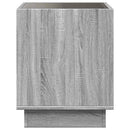 vidaXL szürke sonoma végtelen hatású LED-es dohányzóasztal 40x40x50 cm