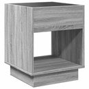 vidaXL szürke sonoma végtelen hatású LED-es dohányzóasztal 40x40x50 cm
