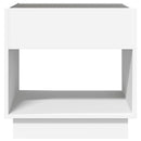 vidaXL fehér végtelen hatású LED-es dohányzóasztal 50 x 50 x 50 cm