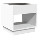 vidaXL fehér végtelen hatású LED-es dohányzóasztal 50 x 50 x 50 cm