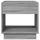 vidaXL szürke sonoma végtelen hatású LED-es dohányzóasztal 50x50x50 cm