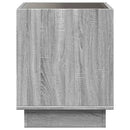 vidaXL szürke sonoma végtelen hatású LED-es dohányzóasztal 50x50x50 cm