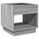 vidaXL szürke sonoma végtelen hatású LED-es dohányzóasztal 50x50x50 cm