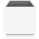 vidaXL fehér végtelen hatású LED-es dohányzóasztal 70 x 50 x 50 cm
