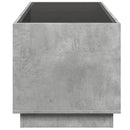 vidaXL betonszürke végtelen hatású LED-es dohányzóasztal 70x50x50 cm