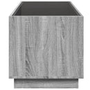 vidaXL szürke sonoma végtelen hatású LED-es dohányzóasztal 70x50x50 cm