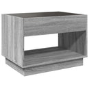vidaXL szürke sonoma végtelen hatású LED-es dohányzóasztal 70x50x50 cm