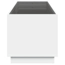 vidaXL fehér végtelen hatású LED-es dohányzóasztal 70 x 50 x 50 cm