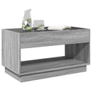 vidaXL szürke sonoma végtelen hatású LED-es dohányzóasztal 90x50x50 cm