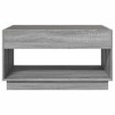 vidaXL szürke sonoma végtelen hatású LED-es dohányzóasztal 90x50x50 cm