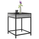 vidaXL szürke sonoma végtelen hatású LED-es dohányzóasztal 40x40x51 cm