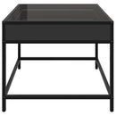 vidaXL fekete végtelen hatású LED-es dohányzóasztal 50 x 50 x 41 cm