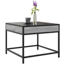 vidaXL szürke sonoma végtelen hatású LED-es dohányzóasztal 50x50x41 cm
