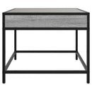 vidaXL szürke sonoma végtelen hatású LED-es dohányzóasztal 50x50x41 cm