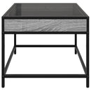vidaXL szürke sonoma végtelen hatású LED-es dohányzóasztal 50x50x41 cm