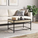 vidaXL sonoma tölgy végtelen hatású LED-es dohányzóasztal 70x50x41 cm