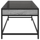 vidaXL szürke sonoma végtelen hatású LED-es dohányzóasztal 70x50x41 cm