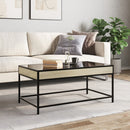 vidaXL sonoma tölgy végtelen hatású LED-es dohányzóasztal 90x50x41 cm