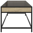 vidaXL sonoma tölgy végtelen hatású LED-es dohányzóasztal 90x50x41 cm