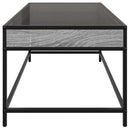 vidaXL szürke sonoma végtelen hatású LED-es dohányzóasztal 90x50x41 cm