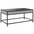 vidaXL szürke sonoma végtelen hatású LED-es dohányzóasztal 90x50x41 cm