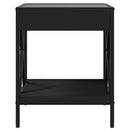 vidaXL fekete végtelen hatású LED-es dohányzóasztal 40 x 40 x 49 cm