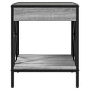 vidaXL szürke sonoma végtelen hatású LED-es dohányzóasztal 40x40x49 cm