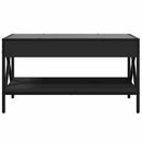 vidaXL fekete végtelen hatású LED-es dohányzóasztal 70 x 50 x 38 cm