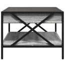 vidaXL szürke sonoma végtelen hatású LED-es dohányzóasztal 70x50x38 cm
