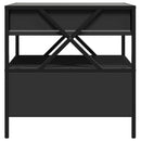 vidaXL fekete végtelen hatású LED-es dohányzóasztal 50 x 50 x 51 cm