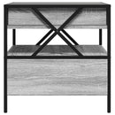 vidaXL szürke sonoma végtelen hatású LED-es dohányzóasztal 50x50x51 cm
