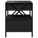 vidaXL fekete végtelen hatású LED-es dohányzóasztal 40 x 40 x 51 cm