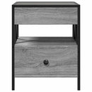 vidaXL szürke sonoma végtelen hatású LED-es dohányzóasztal 40x40x51 cm