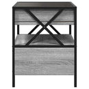 vidaXL szürke sonoma végtelen hatású LED-es dohányzóasztal 40x40x51 cm