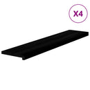 vidaXL lépcsőfokok 4 db Sötétbarna 120x25x2 cm tömör fa tölgyfa