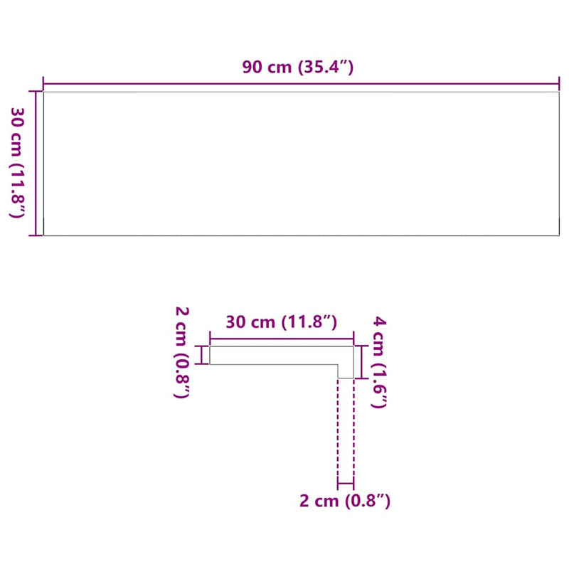 vidaXL lépcsőfokok 4 db Sötétbarna 90x30x2 cm tömör fa tölgyfa