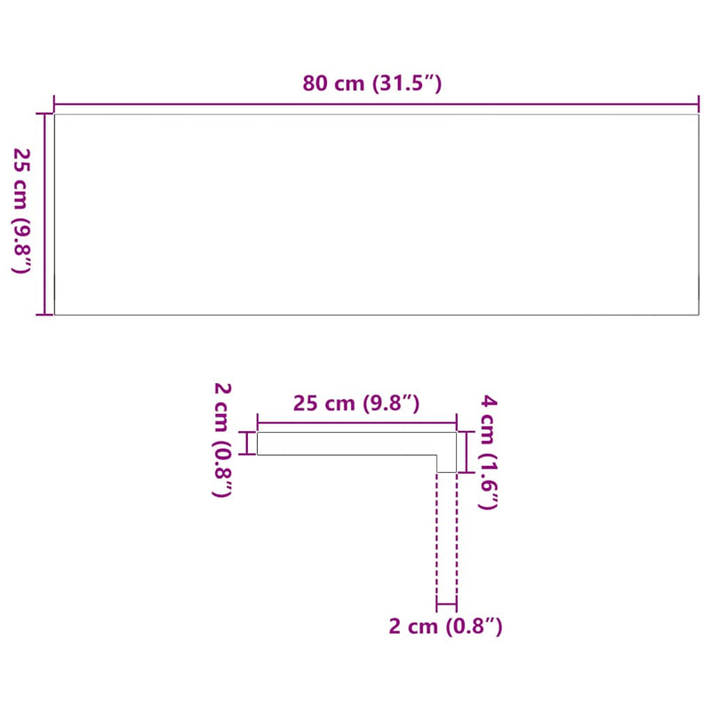 vidaXL lépcsőfokok 8 db Sötétbarna 80x25x2 cm tömör fa tölgyfa