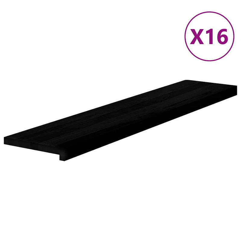 vidaXL lépcsőfokok 16 db sötétbarna 120x25x2 cm tömör fa tölgyfa